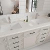 ChicFurnit Bathroom Sink Faucet Single Handle Solid Brass Design with Pop Up Drain for Stylish Vanities, Silver, 15.7"*8.02"*2.9" - 2 of 4