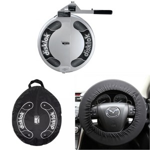 Disklok Small Steering Wheel Lock with Protective Wheel Cover and Storage Bag - 1 of 4
