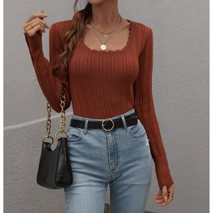 Women's Knit Long Sleeve Sweater Top - Lily Clothing - 1 of 4