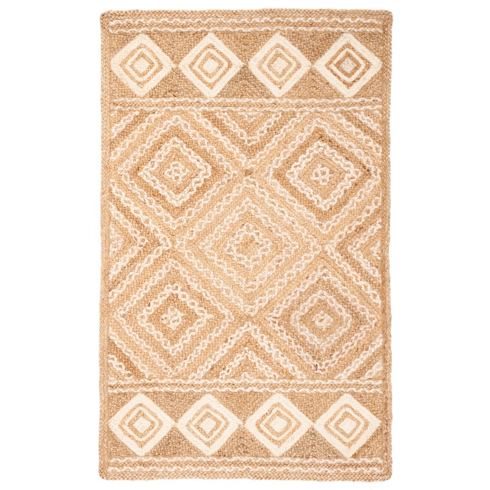 3'x5' Suzette Geometric Woven Rug Natural/Ivory - Safavieh