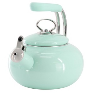 Gibson 1.5 Quart Enamel on Steel Tea Kettle in Soft Blue - 1 of 4
