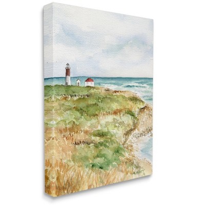 Stupell Industries Point Judith Cliffside Lighthouse Coastal Landscape