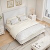 NicBex Queen/King Upholstered Bed Frame with 54" High Wingback Headboard,Platform Bed Frame with Wood Slat Support,No Box Spring Needed,Easy Assembly - 2 of 4