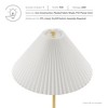 Modway Illusion Floor Lamp – Brass Standing Light with Pleated Fabric Shade and Marble Base, Modern Style - 3 of 4