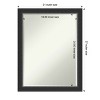 Amanti Art Corvino Black Narrow Petite Bevel Wood Bathroom Wall Mirror 27 x 21 in. - 4 of 4