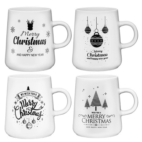 Bruntmor  Christmas Mug Gift Set 16 Oz Ceramic Holiday Coffee