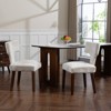 Hrinhom Set of 2 Upholstered Linen Dining Chairs,Kitchen Chairs with Wood Legs - 3 of 4