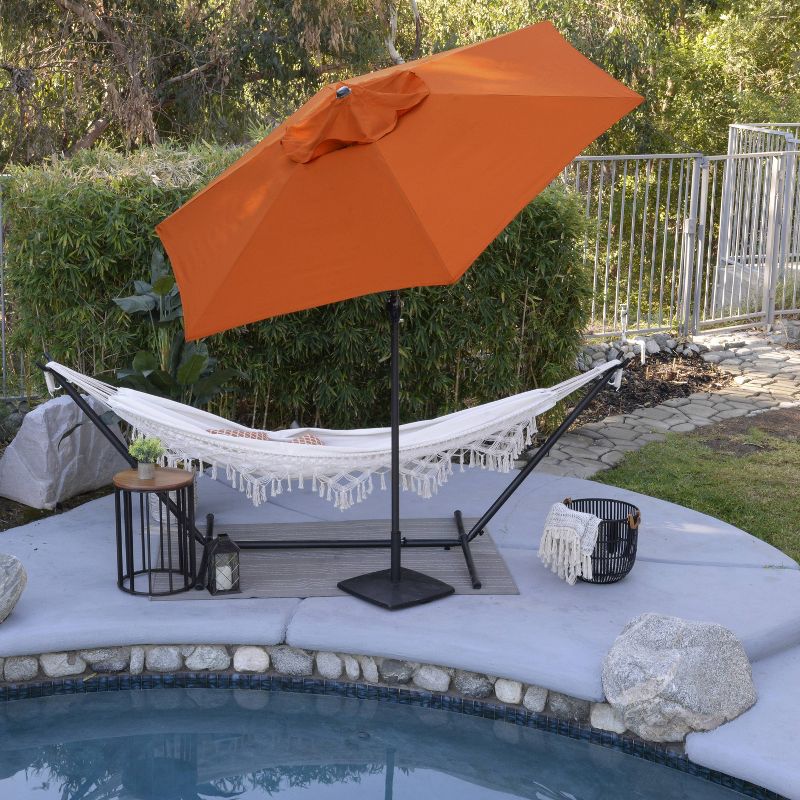9&#39; x 9&#39; Steel Market Polyester Patio Umbrella with Crank Lift and Push-Button Tilt Tuscan - Astella, 4 of 7