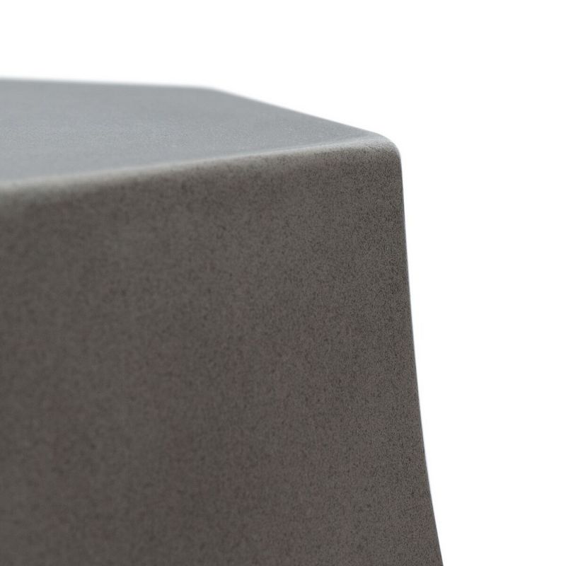 Klaudia Concrete Indoor/Outdoor Accent Table - Dark Grey - Safavieh., 5 of 8