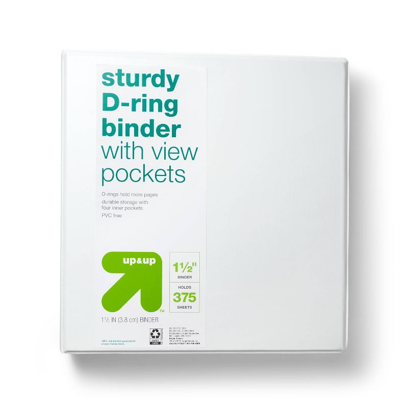 1.5" 3 Ring Binder Clear View - up & up™, 1 of 4