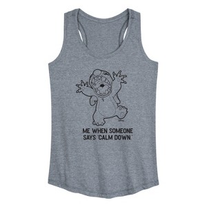 Women's - Disney - Calm Down Graphic Racerback Tank - 1 of 4