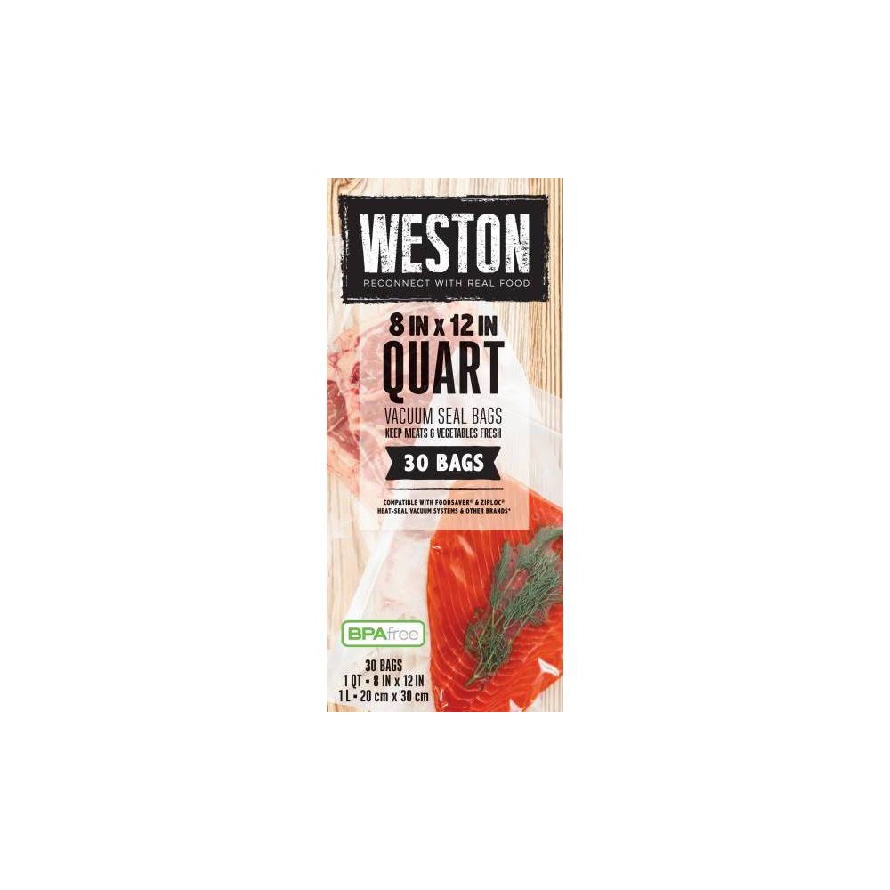 Weston Vacuum Sealer Bags Quart size 30ct 30-0111-W