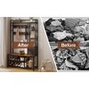 5-in-1 Coat Rack, Hall Tree with Bench and Shoe Storage, Freestanding Entryway Bench with 5-Tier Open Shelves - 4 of 4