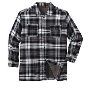 Boulder Creek by KingSize Men's Big & Tall Fleece-Lined Flannel Shirt Jacket - 1 of 4