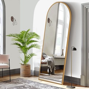 Full-Length Mirror with a Sleek Aluminum Alloy Frame and Right-Angled Arch Layout - 1 of 4