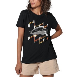 Harry Potter Hufflepuff Lines Women's Loose T-Shirt - 1 of 4