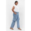 Women's Plus Size Karlee Pocket Wide Leg Jean - light denim | CITY CHIC - 2 of 4