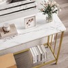 GustoWave 41.5'' Narrow Console Table, 2-Tier Wood Accent Sofa Table Furniture for Entryway, Living Room, Hallway, Easy Assembly - 4 of 4
