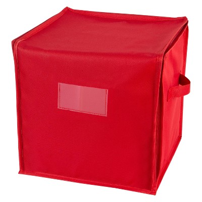 Ornament Storage Organizer with Drawer Divider 64ct - Simplify: Holiday Container, Zipper Closure, Handles