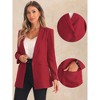 Allegra K Women's Shawl Collar Long Sleeve Shoulder Pads Blazer - 2 of 4