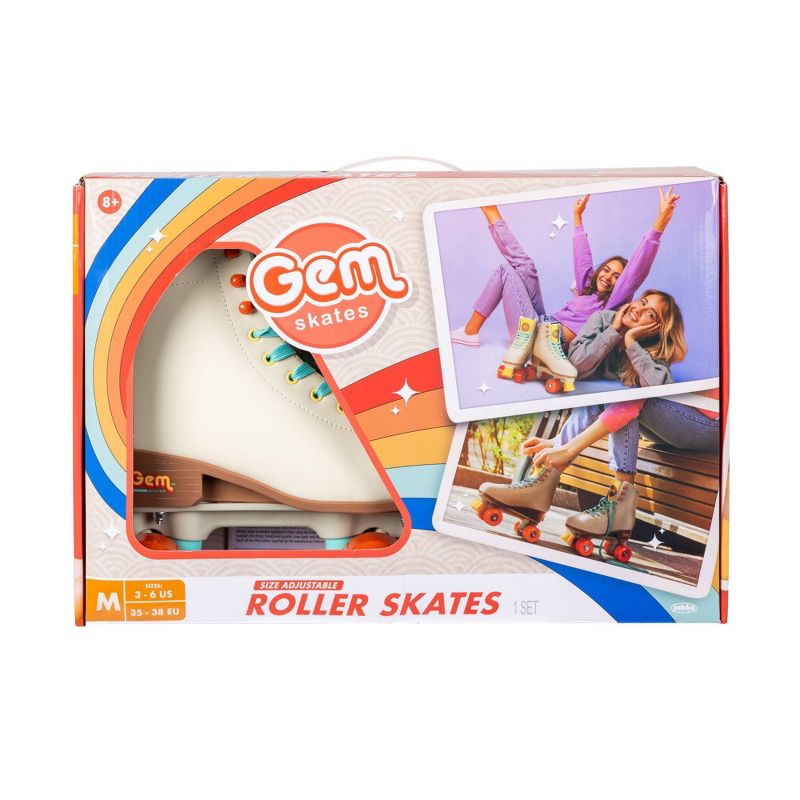 GEM Skates Quad Roller Skate - Gray/Mint Green, 3 of 17