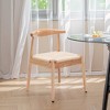 MAYEERTY Set of 2 Modern Dining Chairs, Solid Wood Legs & Woven Rope for Kitchen - 2 of 4