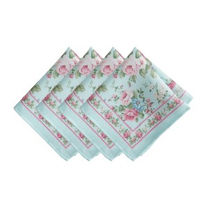 Vintage Floral Garden Napkins, Set of 4 - Multicolor - 17x17 - Elrene Home Fashions - 1 of 4