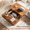 WOWLIVE Lift Top Coffee Table with Hidden Storage & LED light Strip, CT017 - 4 of 4