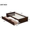 ALEXOUN Twin Size Bed Frame with Storage Drawers -Minimalist Rubber Wood Bed Frame Fits Bedroom,Guest Room,Nursery No Box Spring Needed - 3 of 4