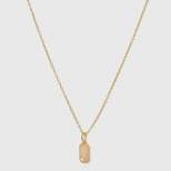 14K Gold Plated Cubic Zirconia Design Pendant Necklace - A New Day™