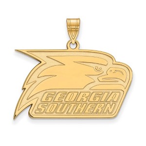 Black Bow Jewelry 10k Yellow Gold Georgia Southern Eagles NCAA Large Pendant - 1 of 3