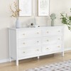 ORRD 6-Drawer Dresser, Wood Storage Cabinet with Black Handles, Modern Chest for Bedroom & Living Room - 2 of 4