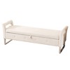 NicBex 68" Velvet Storage Ottoman Bench,Entryway Bench with Arms,End of Bed Storage Bench for Bedroom&Entryway,Living Room Furniture - 2 of 4
