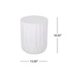 VisioGear Patio End Tables, 15 Inch End Tables for Patio, Garden Small Accent Decorative Stool, Tree Stump Stool, White, 15"*15"*18.5" - 2 of 4