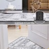 Persian Area Rug Floral Distressed Carpet Machine Washable Area Rug, 3' x 5' Gray - 4 of 4