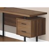 Monarch Specialties Computer Desk Home Office Corner Left Right Set-Up Storage Drawers  L Shape  Metal Laminate Walnut Black Contemporary Modern - 3 of 4