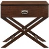 NicBex Nightstand with 1 Croc-textured Fronts Drawer,End Table with X-shaped Legs for Bedroom,Living Room - 3 of 4