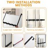 LunaLulinlk Mop and Broom Holder Wall Mount Over The Door Broom Holder with 2 Over Door Hooks Stainless Steel Mop Holder Utility Broom Gripper - 4 of 4