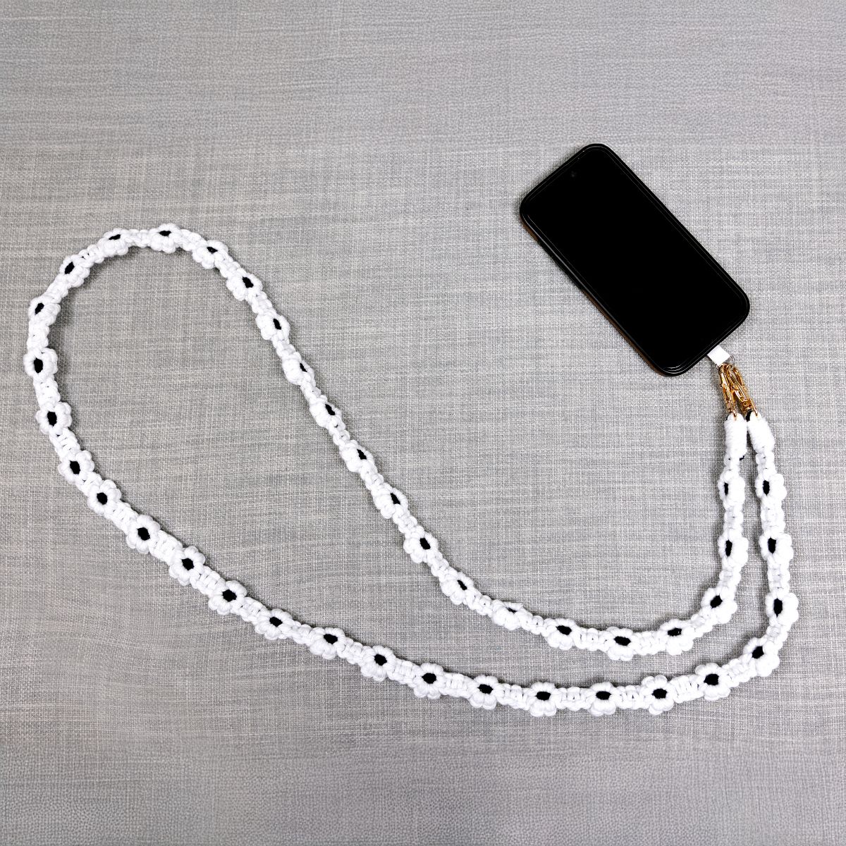 Pavilion Gift Company - Anemone Crossbody - Crocheted Phone Lanyard - Cell Phone Accessories - thumbnail 2