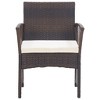 vidaXL Patio Armchairs with Cushions 2 pcs Brown Poly Rattan - 3 of 4