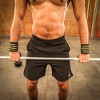 WOD Nation Wrist Wraps & Straps for Gym & Weightlifting (18 inch), Gym Wrist Straps Support for Women & Men - Black/Yellow - 4 of 4