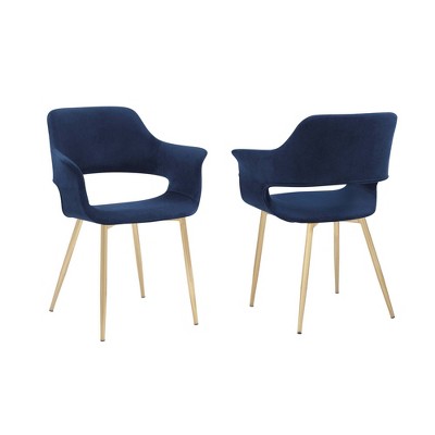 Gigi Velvet Metal Dining Room Chair - Armen Living