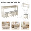 Etelifrank Modern White Oak Drawer Console Table- 64" - 3 of 4