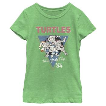 Girl's Teenage Mutant Ninja Turtles Raphael Face T-shirt - Green Apple ...