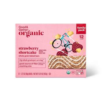 Organic Strawberry Shortcake Whole Grain Baked Bar - 12ct - Good & Gather™