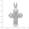 Black Bow Jewelry Men's 14k White Gold 7/8 Ctw Diamond Large Cross Pendant, 32 x 55mm - 4 of 4