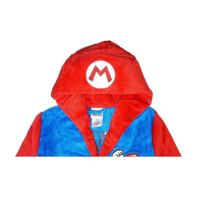 Super Mario Bros. Boys Costume Plush Fleece Robe, 3 of 7