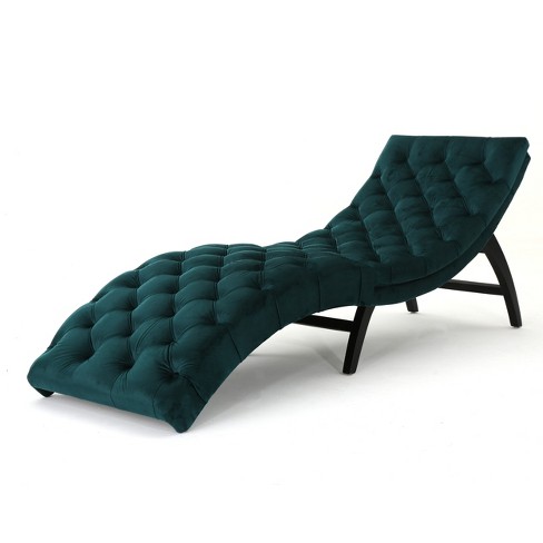 Garret Tufted Chaise Lounge Teal Christopher Knight Home Target