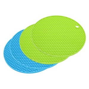 Unique Bargains Silicone Pot Holder Teapot Coaster Trivet Mat 4 Pcs - 1 of 4