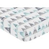 Sweet Jojo Designs Gender Neutral Unisex Baby Fitted Crib Sheet Mountains Blue and Grey - 3 of 4
